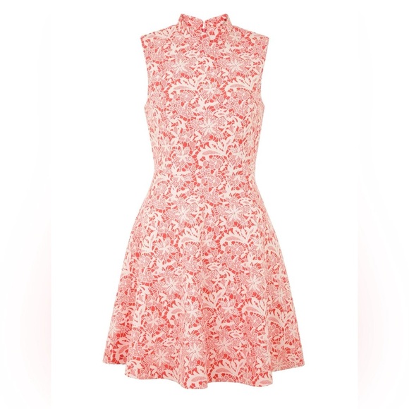 Uttam London Dresses & Skirts - Yumi & Uttam Boutique Pink Floral Mock Neck Dress, L